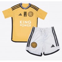Camiseta Leicester City Jamie Vardy #9 Tercera Equipación Replica 2023-24 para niños mangas cortas (+ Pantalones cortos)